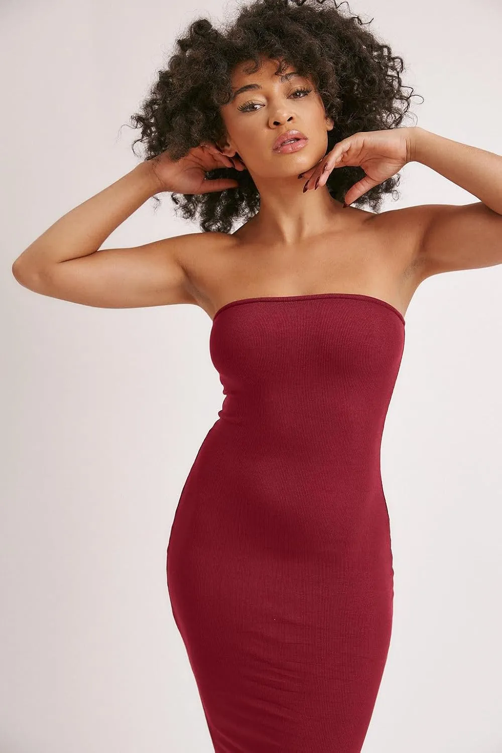 Almere Body Shaping Basic Strapless Maxi Dress