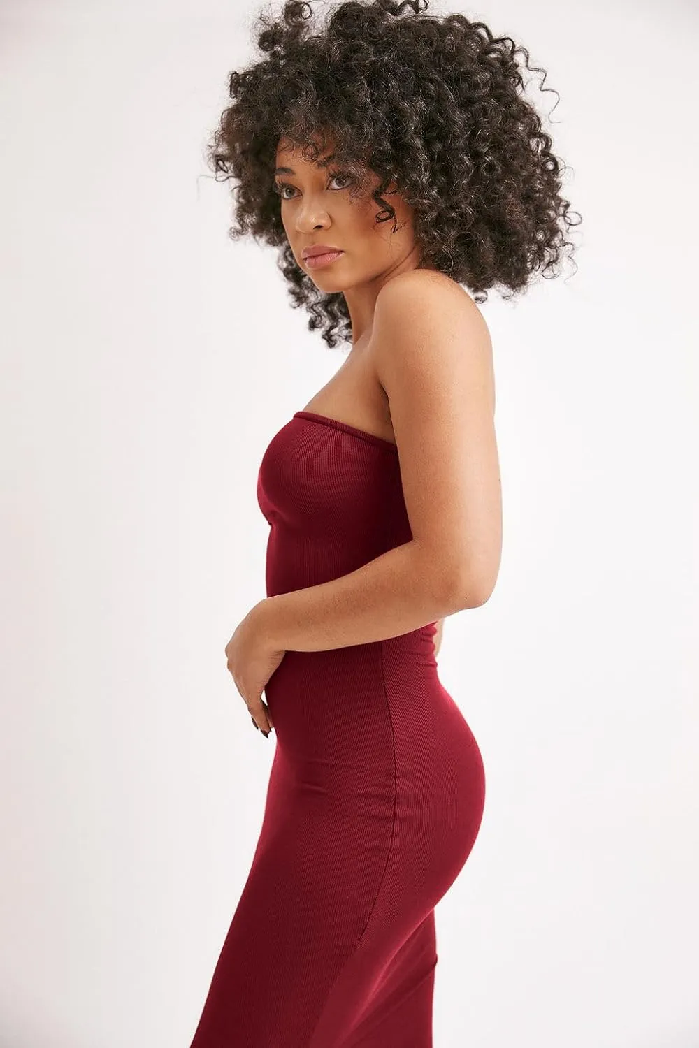 Almere Body Shaping Basic Strapless Maxi Dress