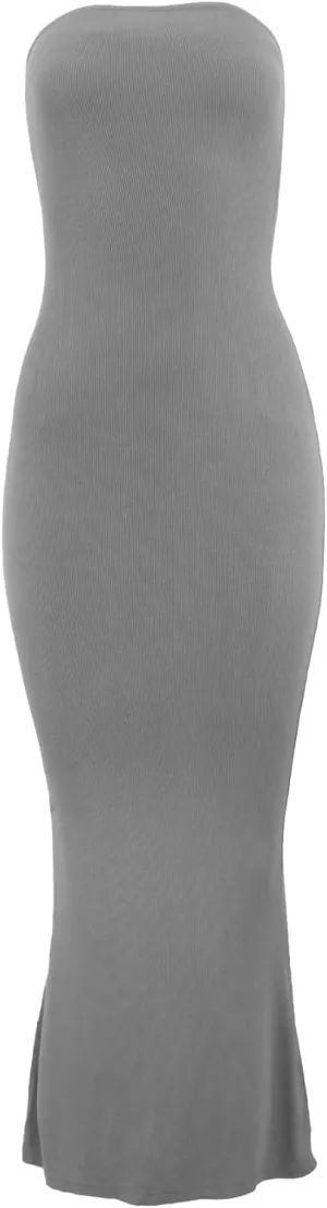 Almere Body Shaping Basic Strapless Maxi Dress