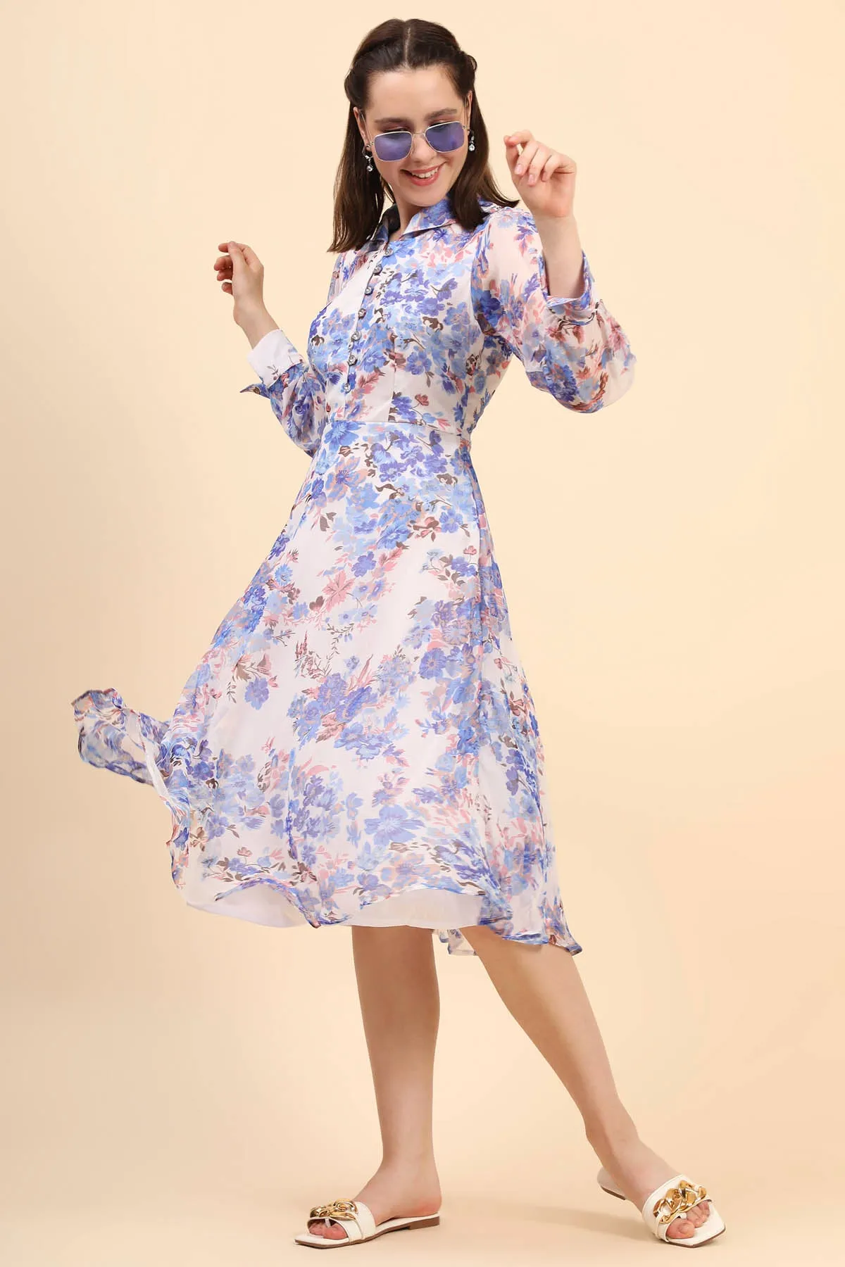 Blossoming Chiffon Dress