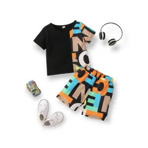 Boys Letter 2pc Short Set