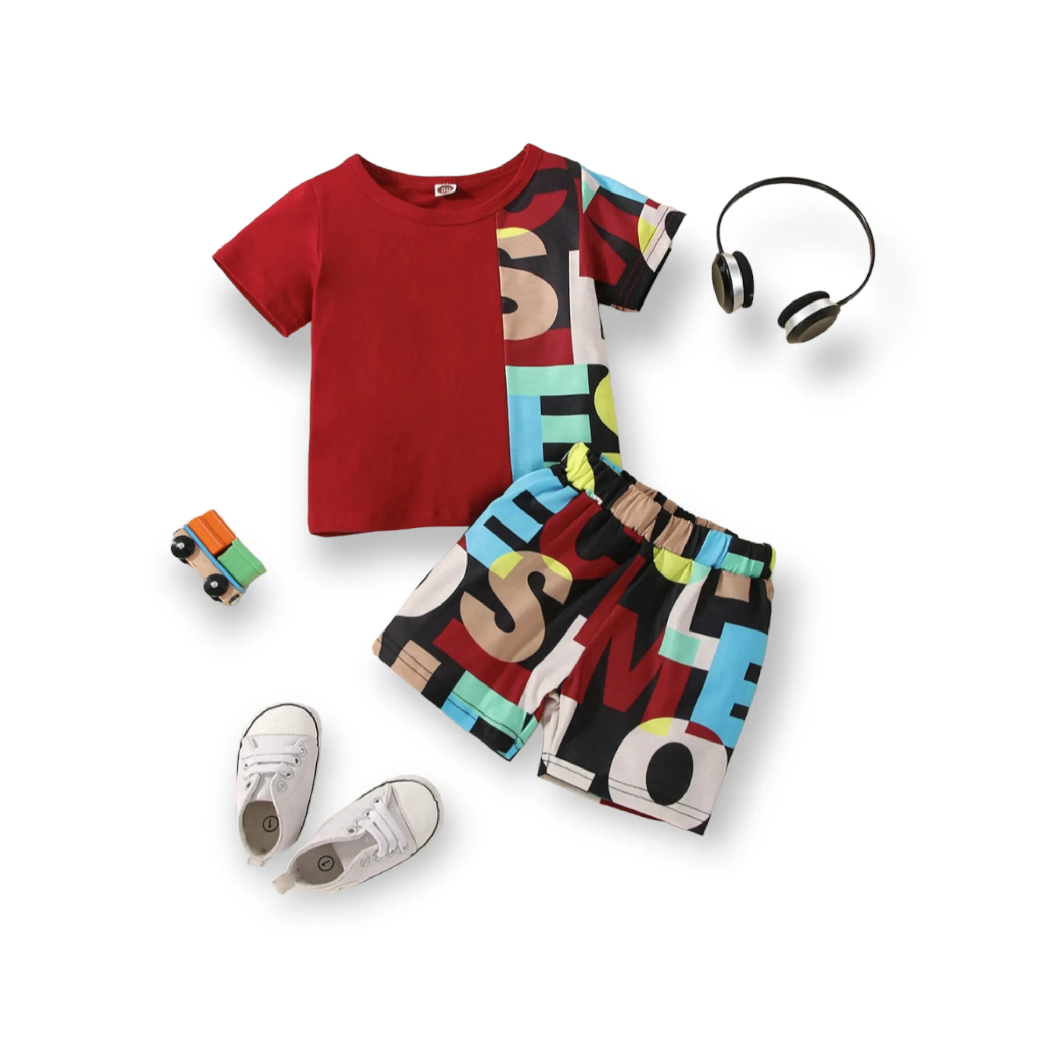 Boys Letter 2pc Short Set