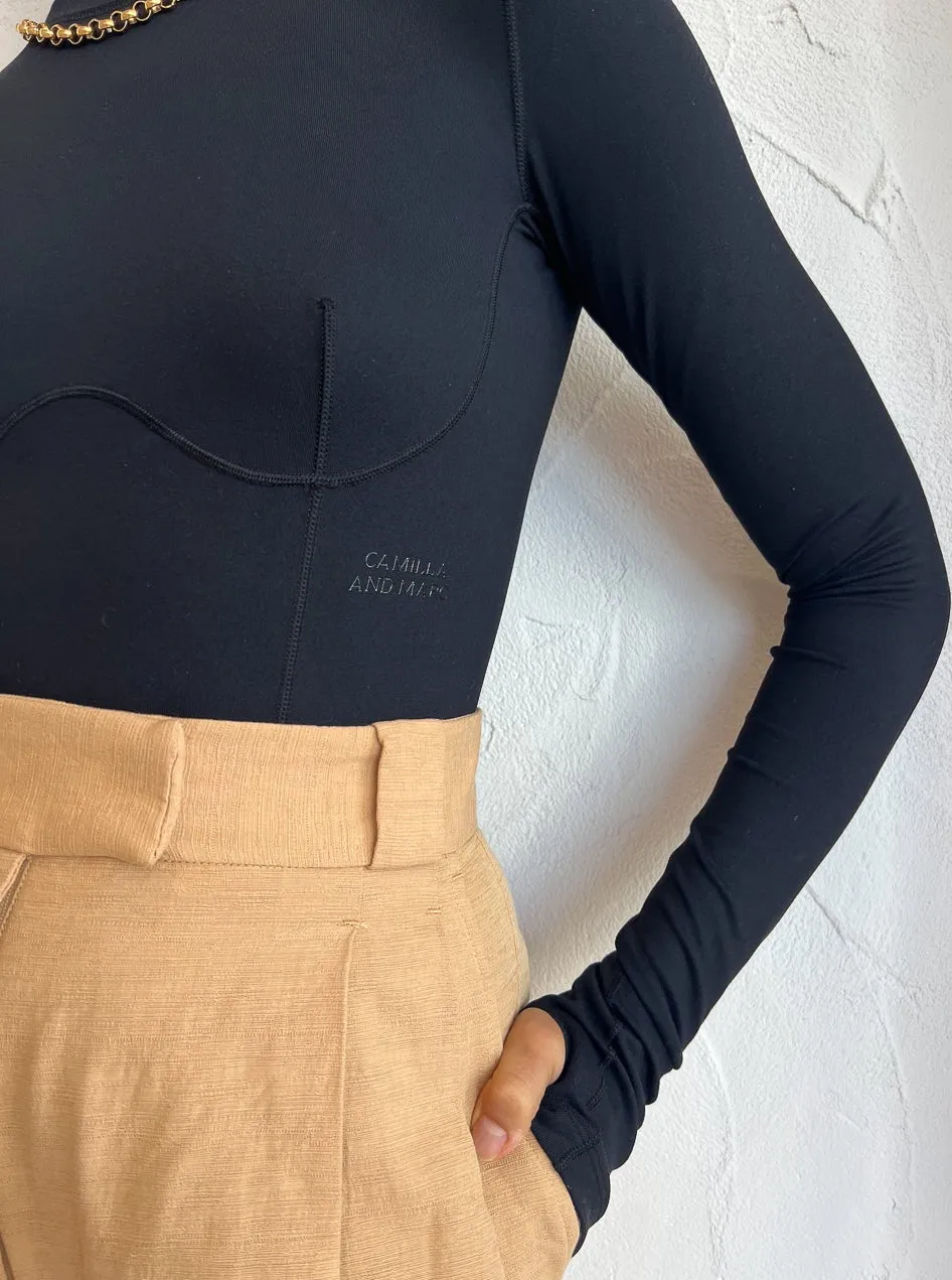 Camilla and Marc Koda Active Bodysuit in Black