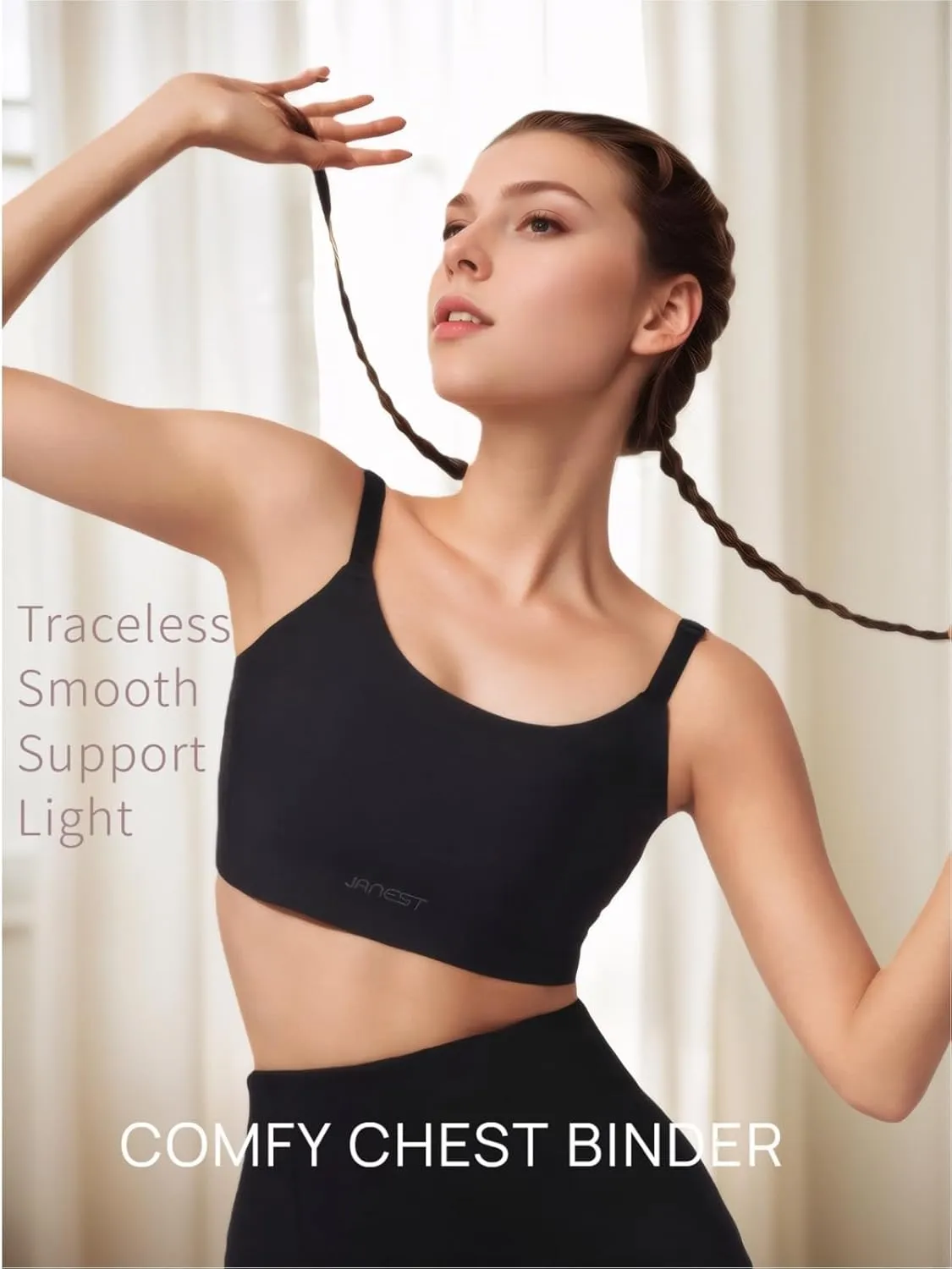 Chest Binder,Binder Bras for Women,Transgender FTM Binder Trans,Adjustable Breast Binder Traceless Underwear