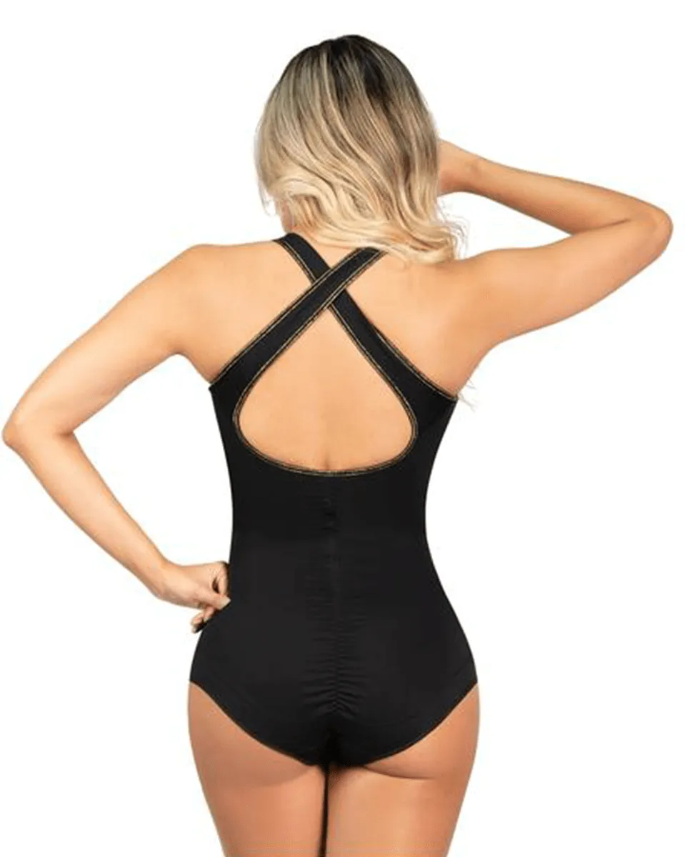 Fajas Sonryse Criss Cross Back Compression Body Shaper