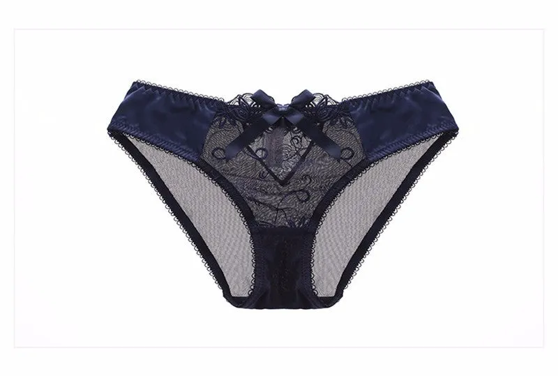Fashion Embroidery Ultra Thin Transparent Lingerie Bra &  Panties Lace Set ( Colors & Sizes Available)