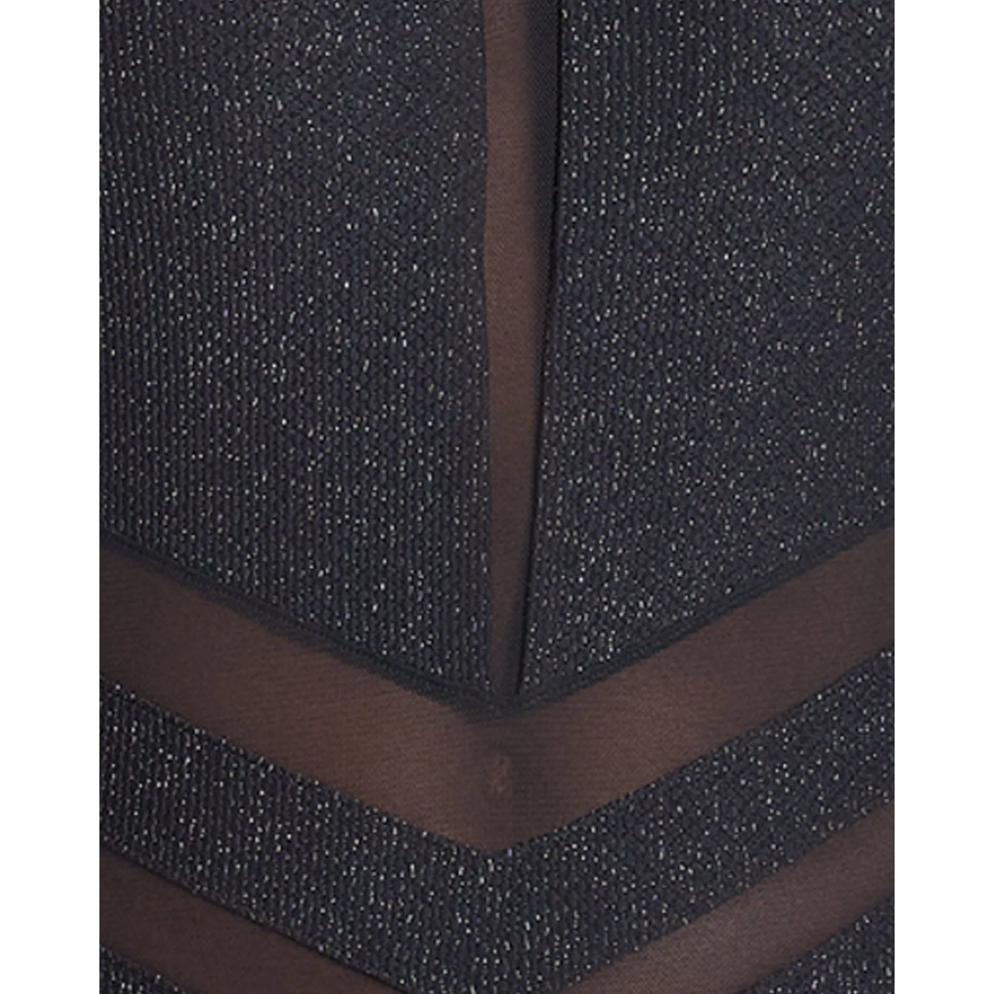 Glittery Backless Tummy Shaping One-Piece Swimsuit with Mesh