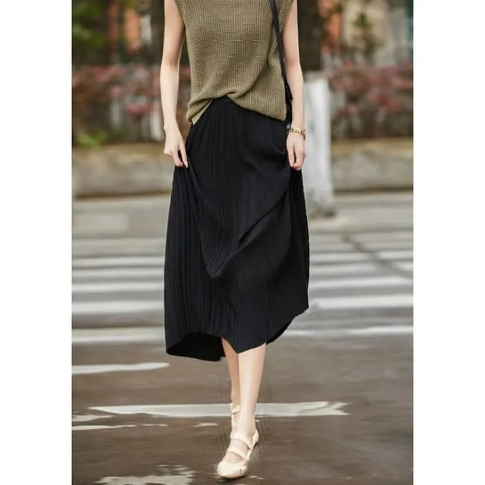 High Rise Plain Midi