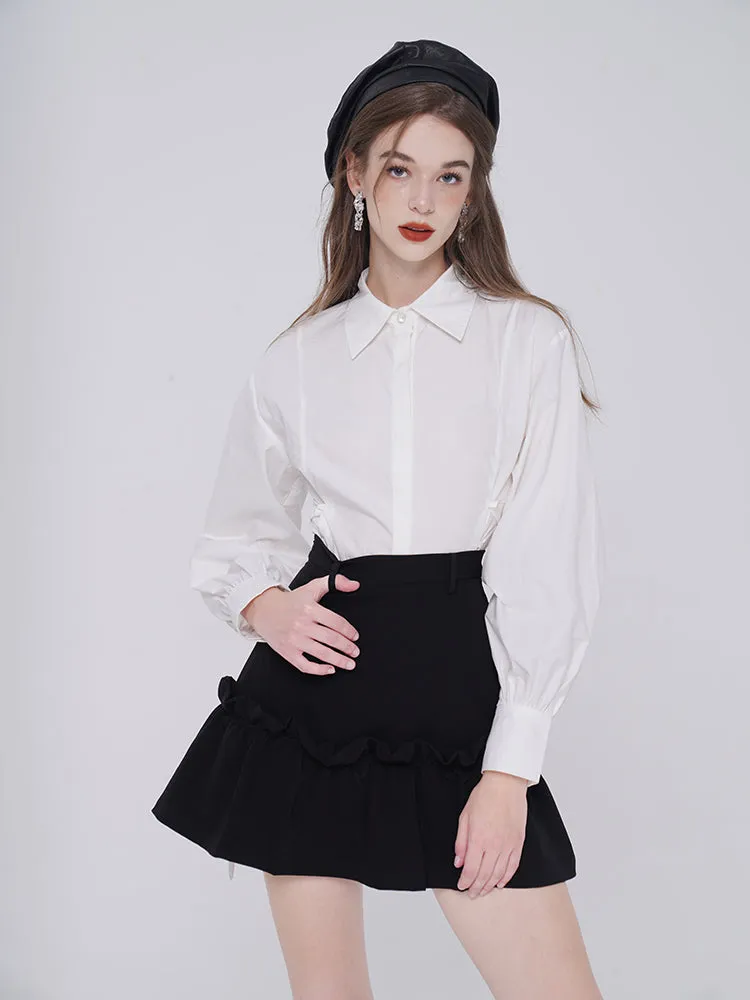 High Waist A-line Skirt