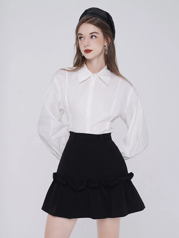 High Waist A-line Skirt