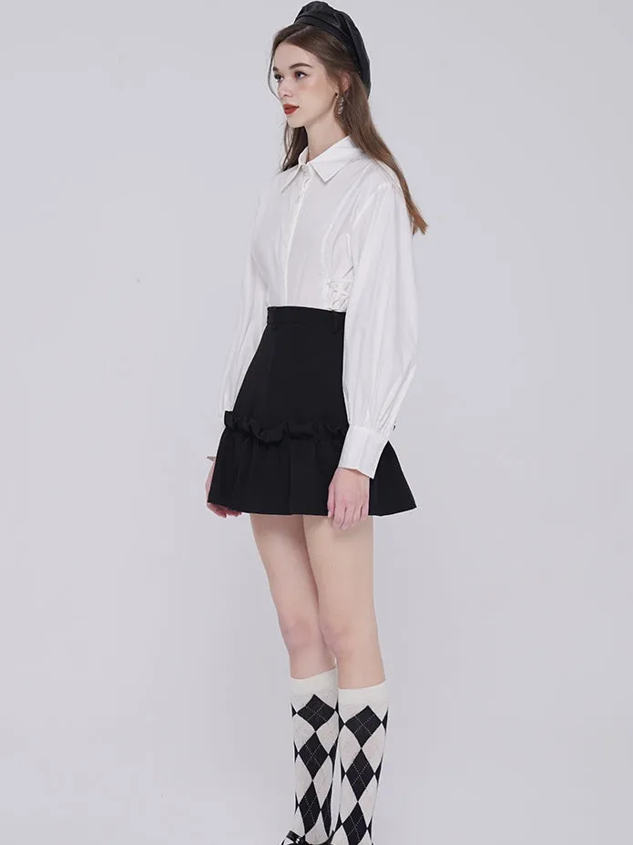 High Waist A-line Skirt