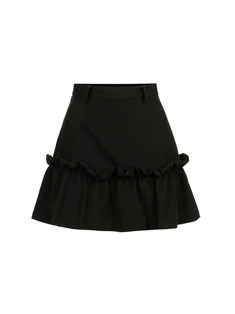 High Waist A-line Skirt