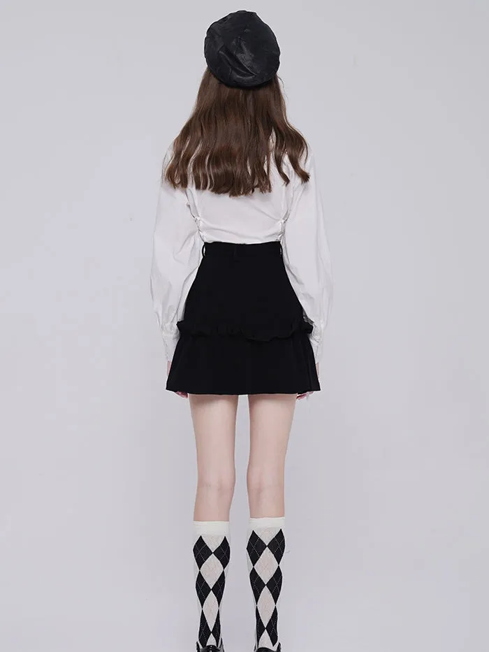High Waist A-line Skirt