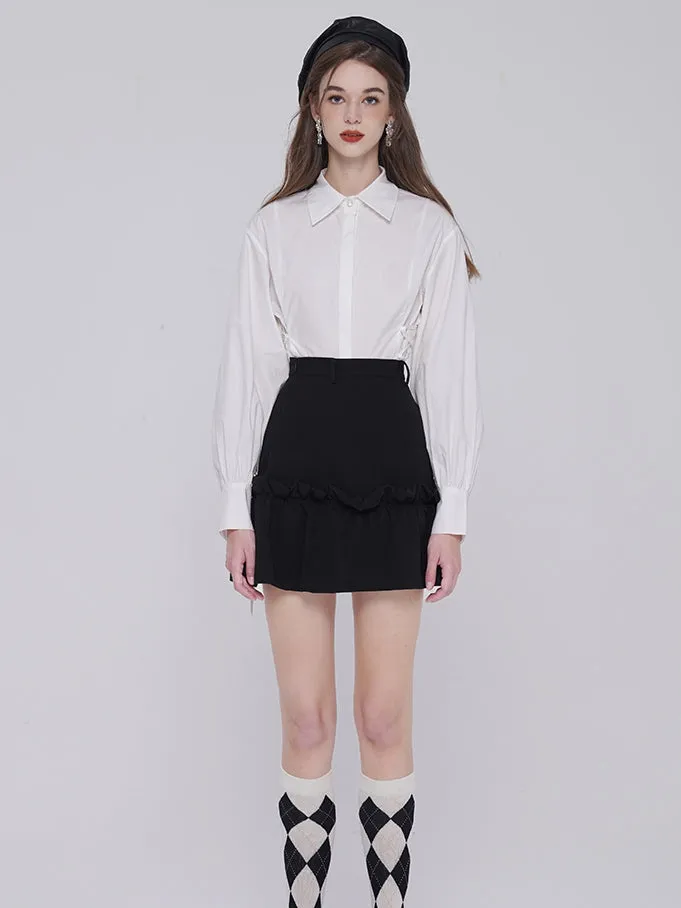 High Waist A-line Skirt