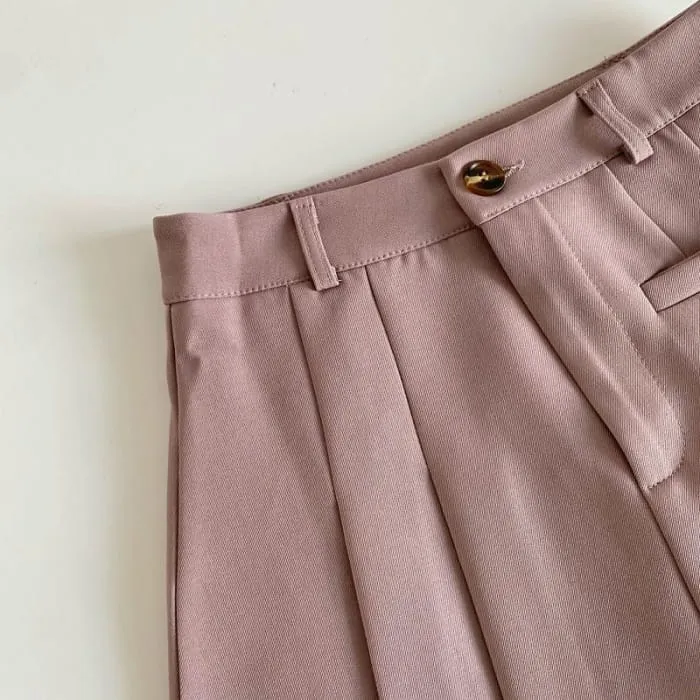 High Waist Plain Pleated Mini A-Line Skirt