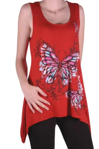 Kayla Butterfly Sleeveless Plus Size Vest