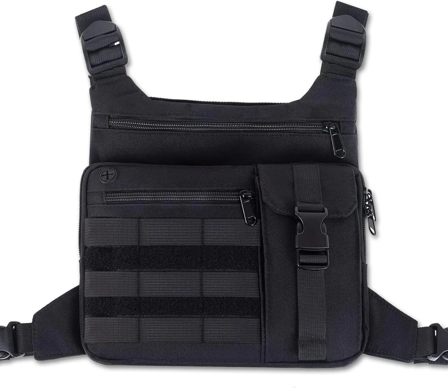 KINGSLONG Tactical Chest Pack Running Bag: Outdoor Sports Lightweight Water Resistant - Hiking EDC Vest Rig Pack Men Women