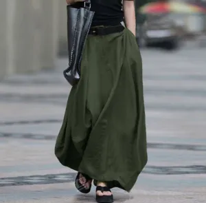 Large Swing Skirt High Waist Slimming Literature And Art Size Women's Dancing Dress