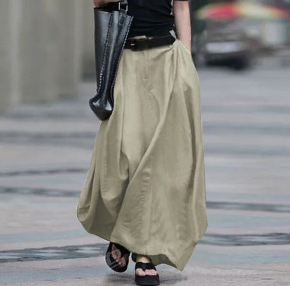 Large Swing Skirt High Waist Slimming Literature And Art Size Women's Dancing Dress