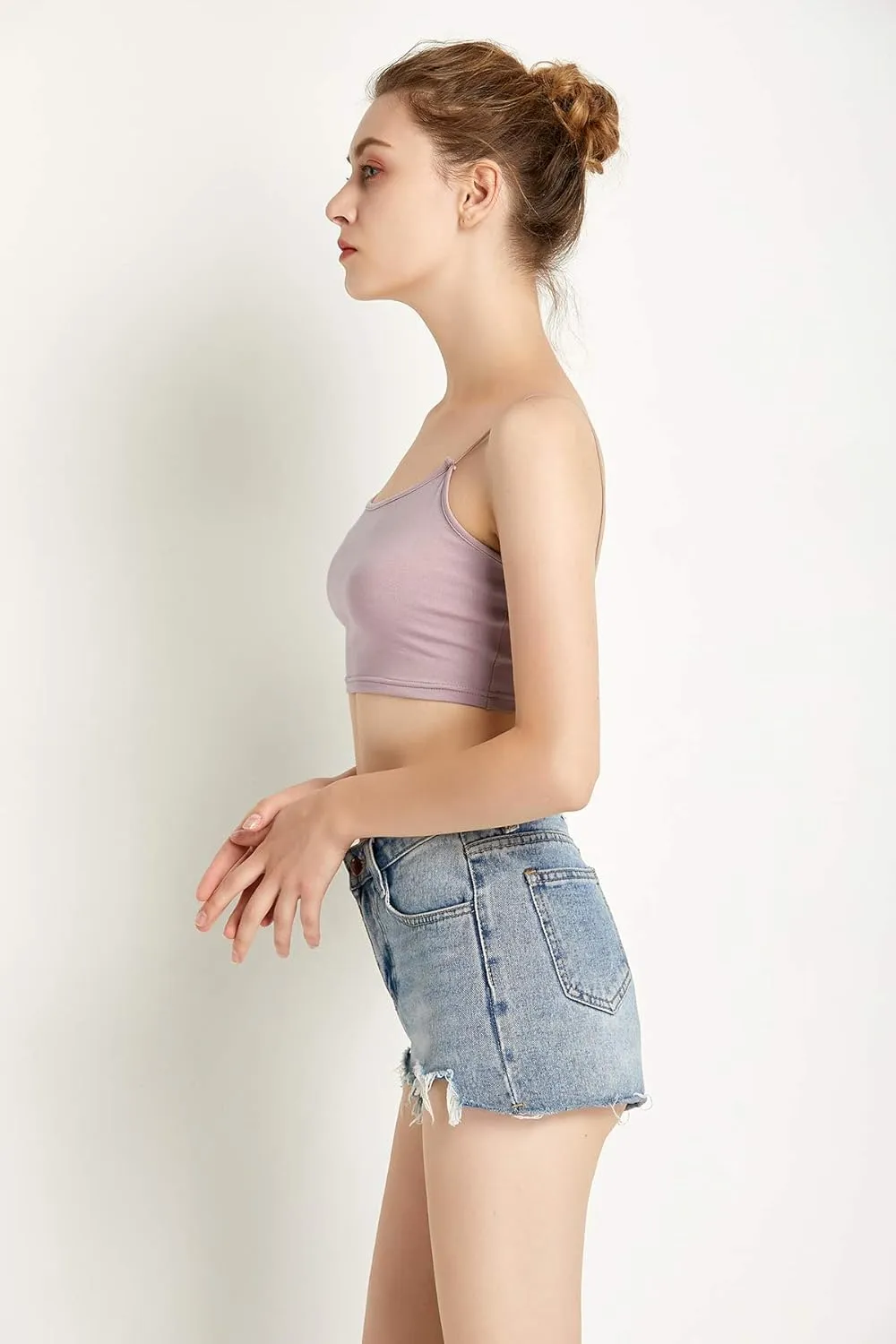 LuFeng Women's Crop Top Cami Camisole Summer Women Sexy Slim Sleeveless Backless Spaghetti Strap Tank Top