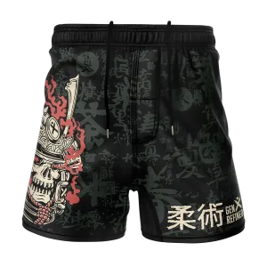 Men's Premium Black Ronins Visage - Grappling Shorts