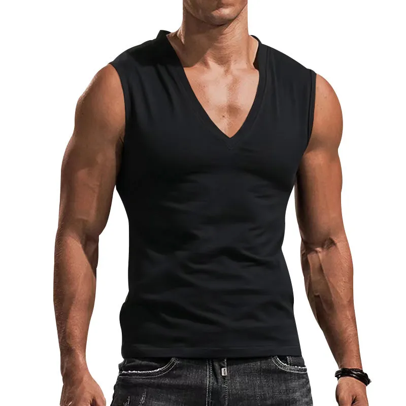 Men's V-Neck Sleeveless Fitness Vest