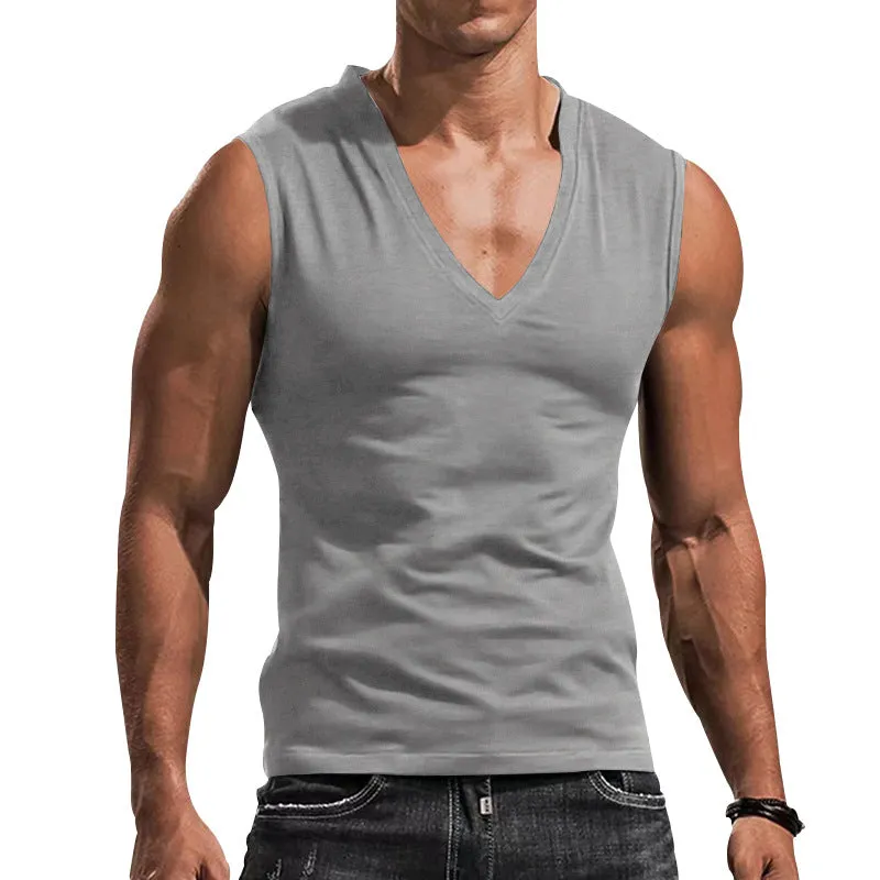 Men's V-Neck Sleeveless Fitness Vest
