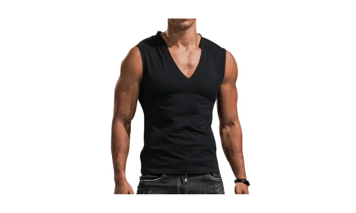 Men's V-Neck Sleeveless Fitness Vest