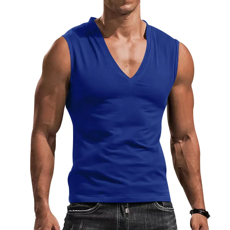 Men's V-Neck Sleeveless Fitness Vest