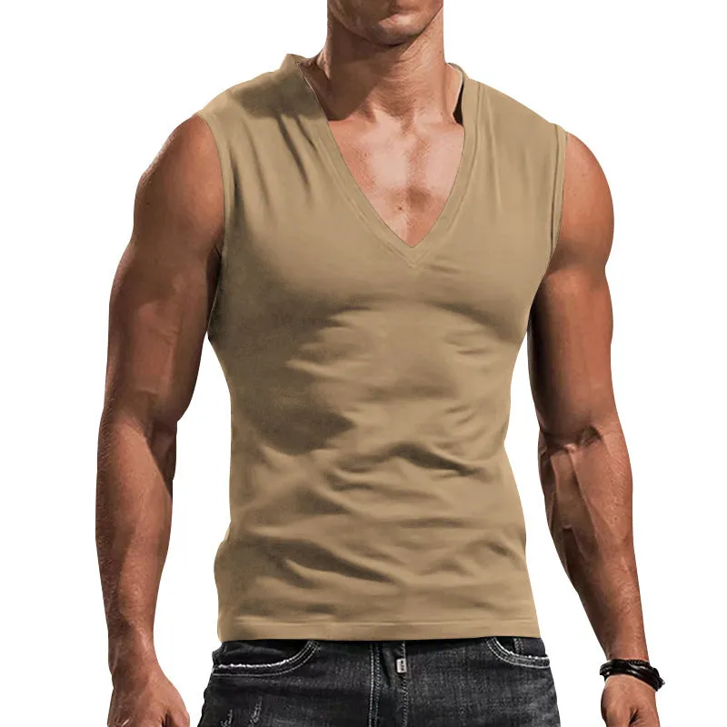 Men's V-Neck Sleeveless Fitness Vest