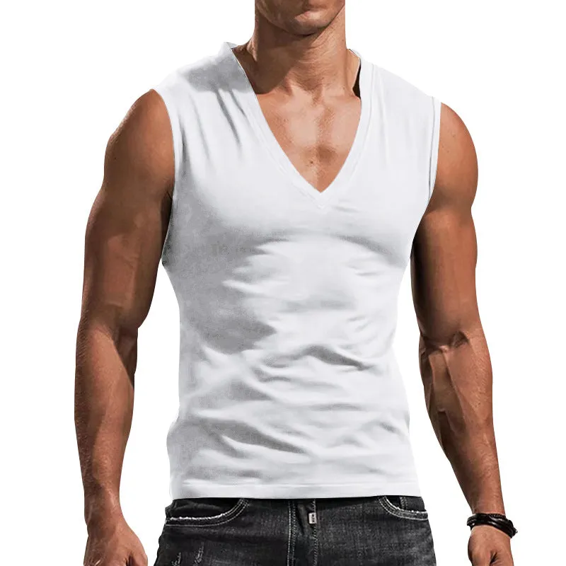 Men's V-Neck Sleeveless Fitness Vest