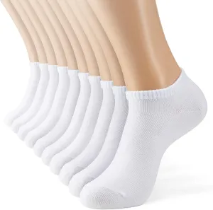 MONFOOT Men's/Women's 10-20 Pairs Thin Cotton Low Cut Ankle Socks, Multipack