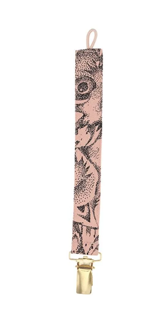 Pacifier String Owl Coral