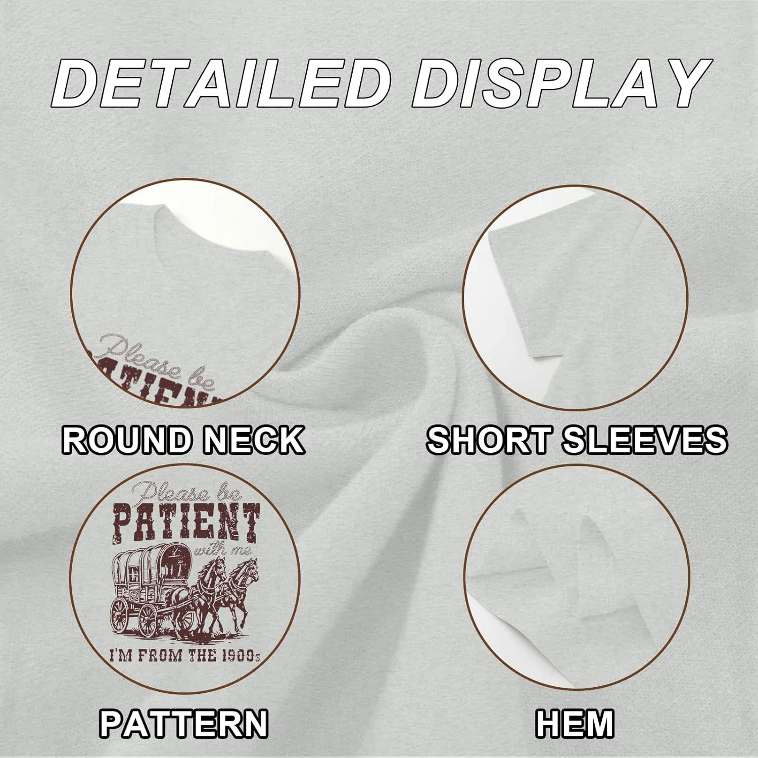 Please Be Patient with Me I'm from The 1900s Shirt Women Funny Tshirts Vintage Graphic Tees 90s Country Shirts Tops
