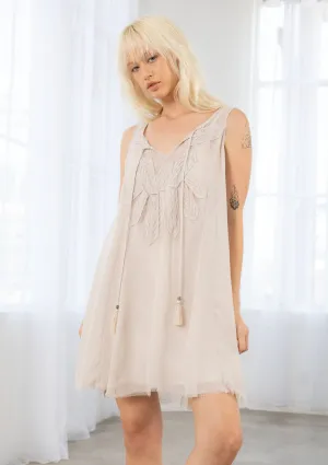 Sheer Chiffon Sleeveless Tank Mini Dress