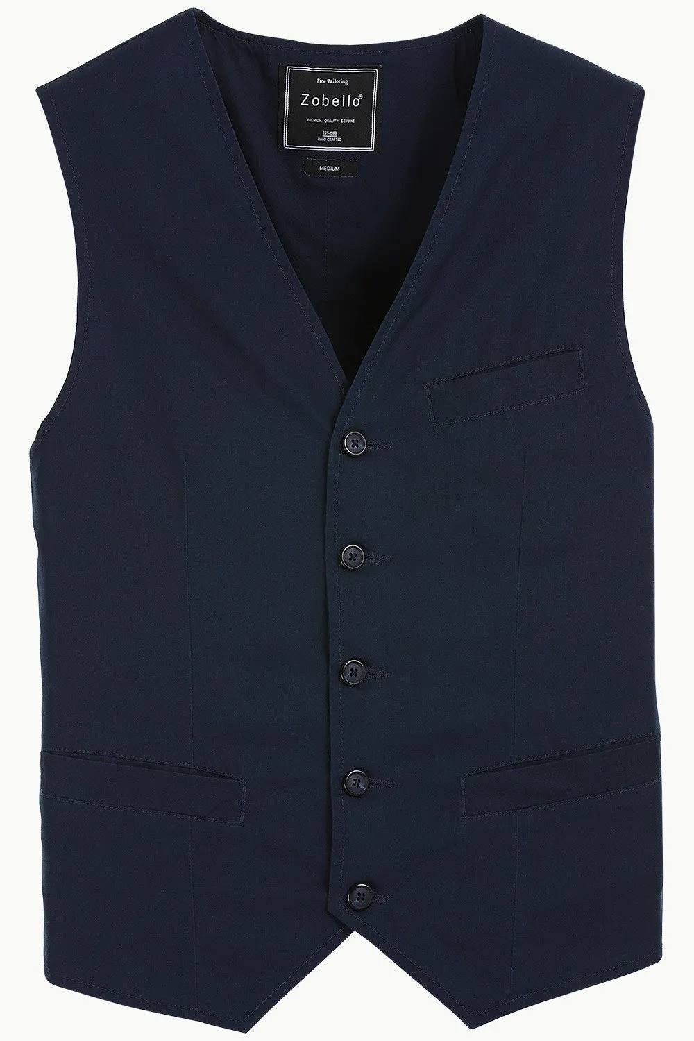 Sleeveless Lapel Navy Jacket