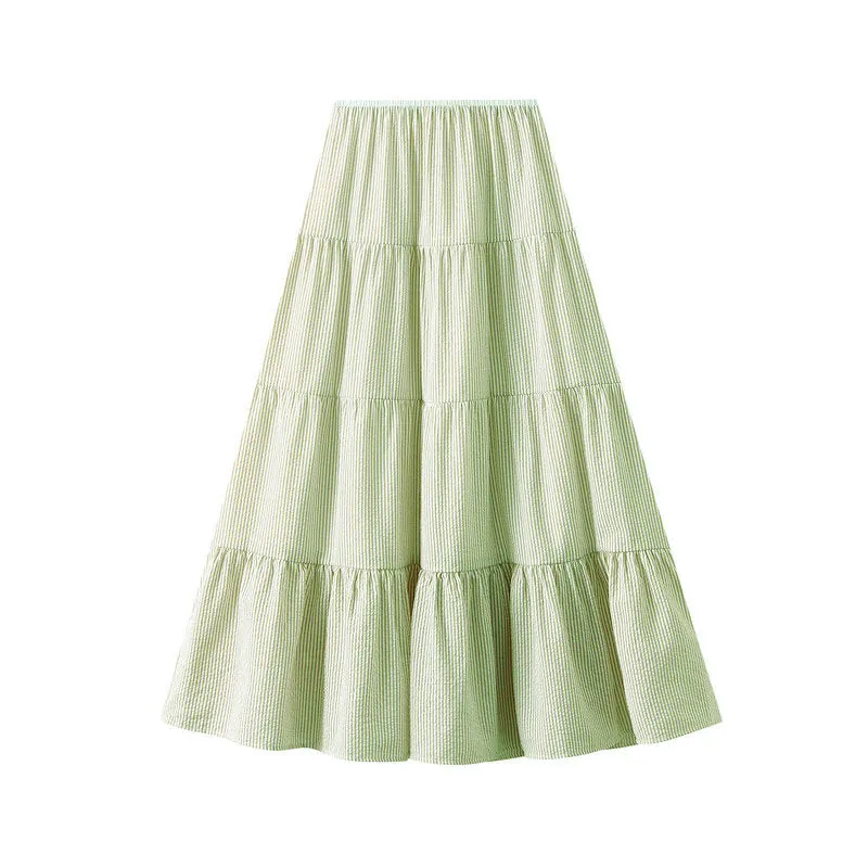 Spring Summer A Line High Waist Umbrella Skirt