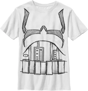 STAR WARS Boys' Big Storm Trooper Body Costume Graphic Tee