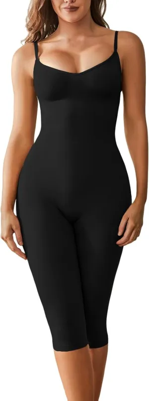 Tummy Control Bodysuit for Women CapriShapewear leggings Body Shaper Thigh Slimmer