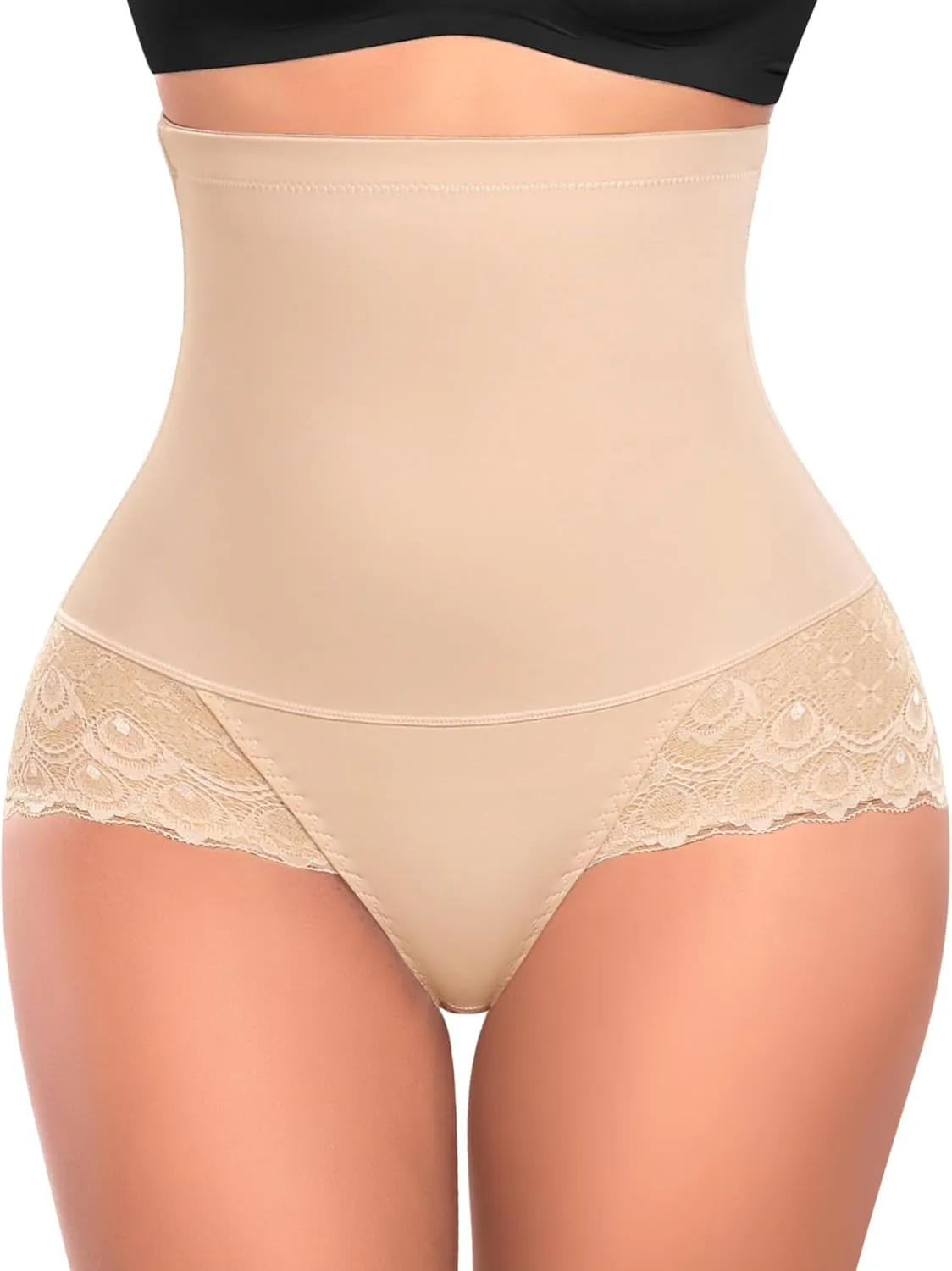 Tummy Control Shapewear Panties for Women High Waisted Shaping Underwear Lace Body Shaper Girdle