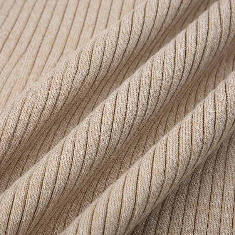 Vintage Side Slit Knitted High Waist Long Skirt