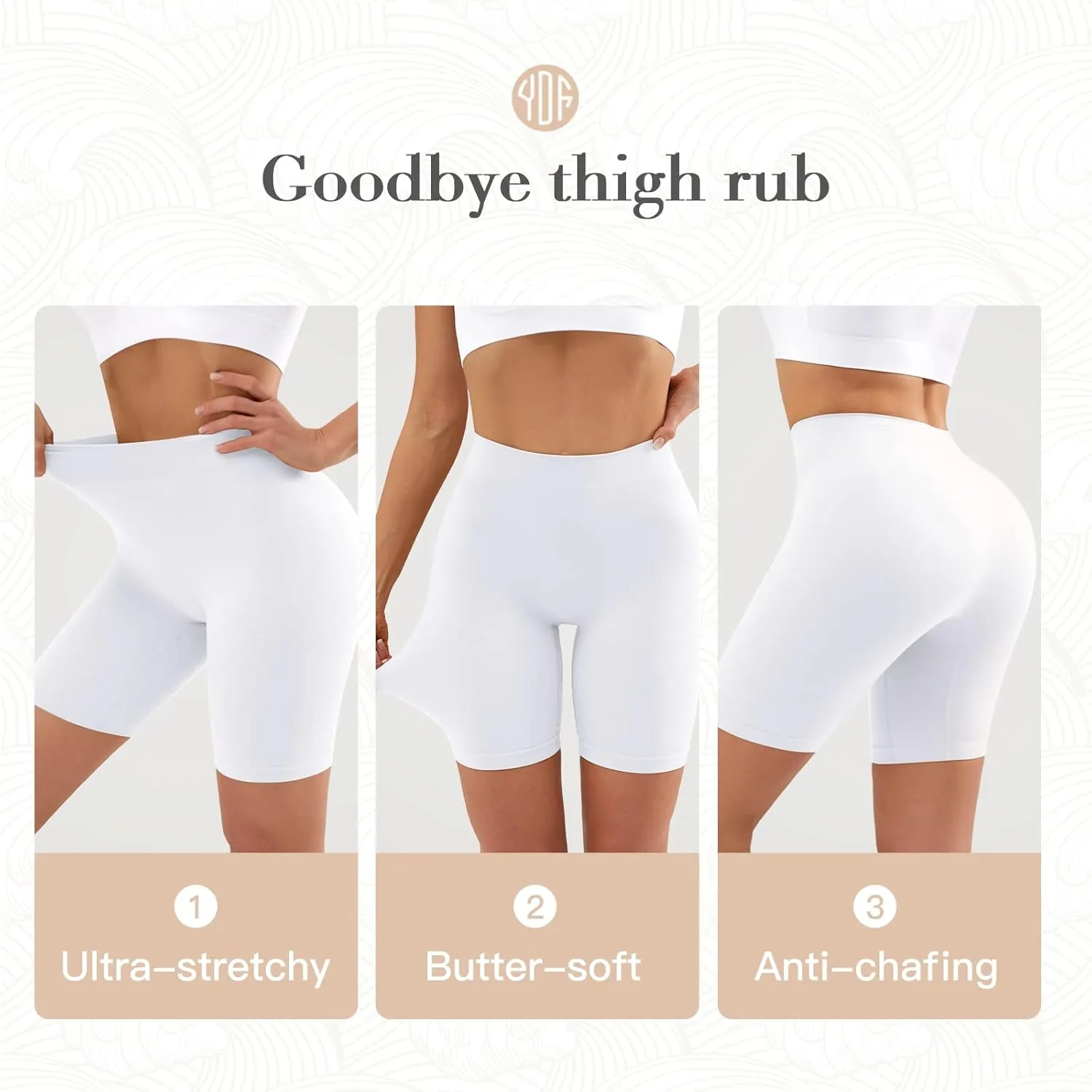 YADIFEN 3 Pack Slip Shorts for Under Dresses Seamless Anti Chafing Underwear Shaping Boyshort Smooth Panties for Women