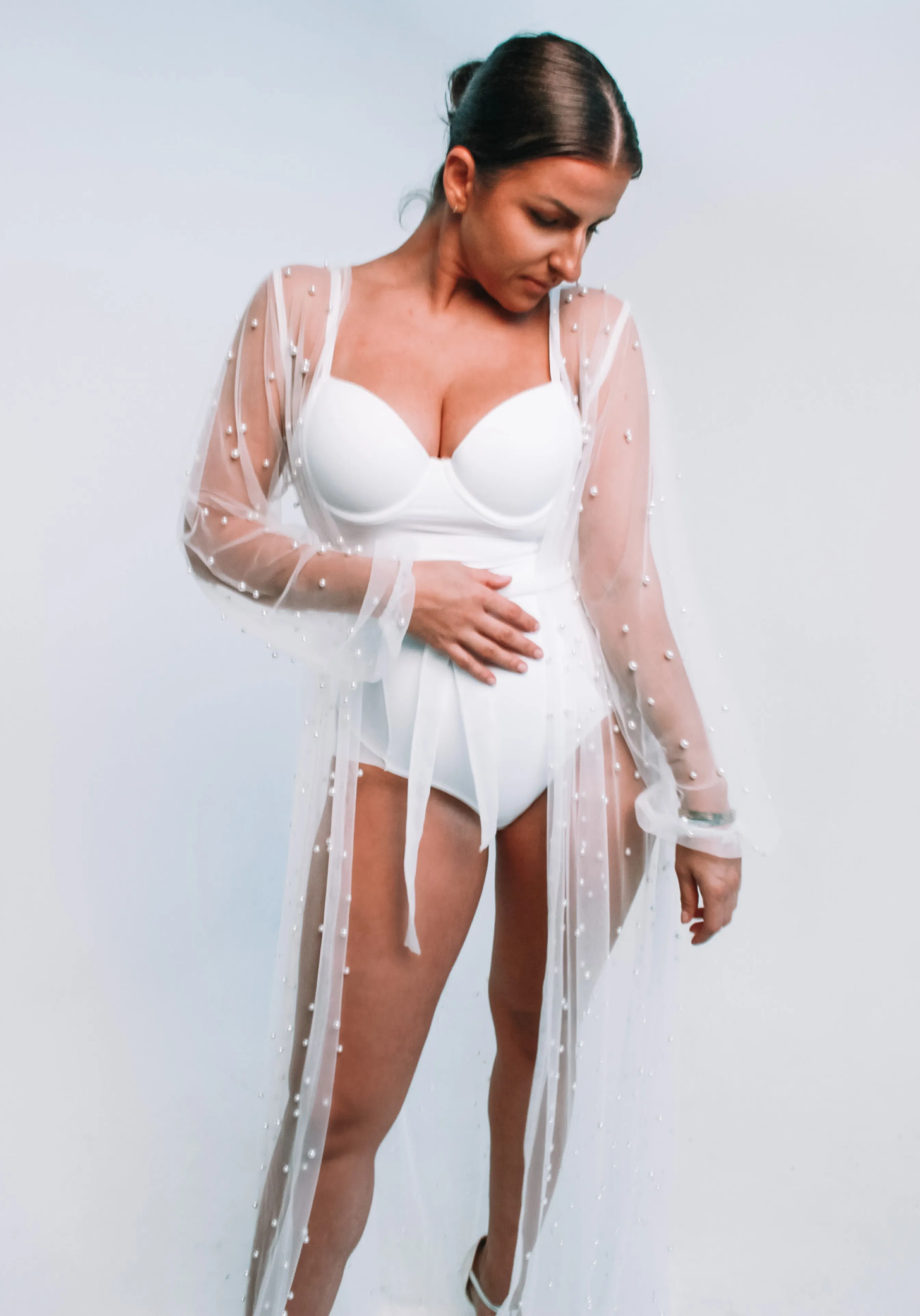 ZOTHEY Push Up Bodysuit in White