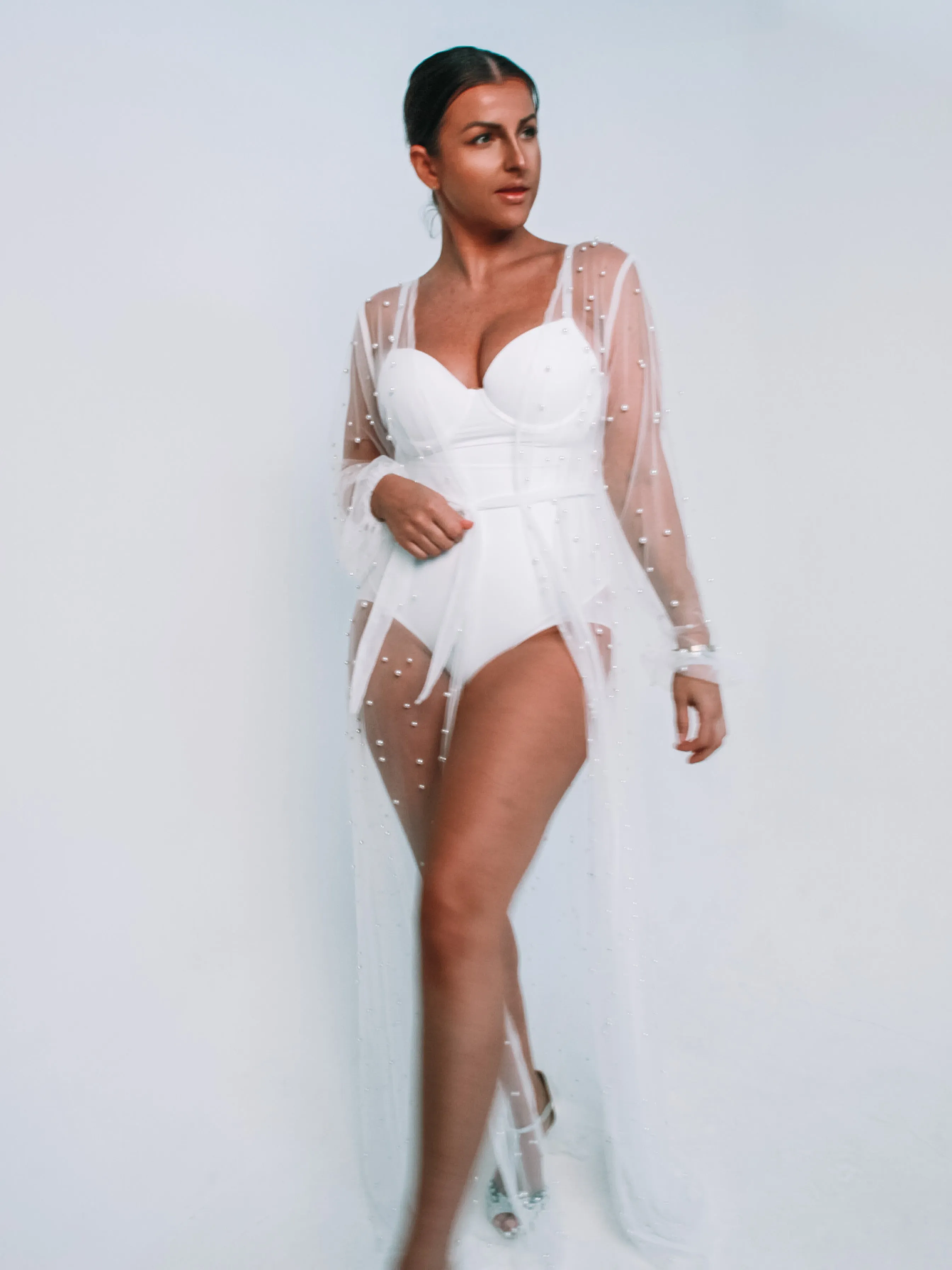 ZOTHEY Push Up Bodysuit in White